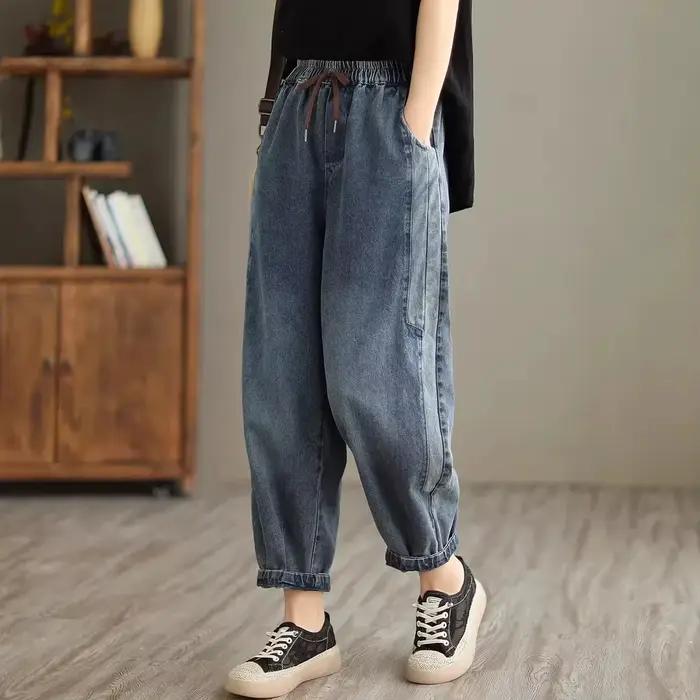 Jean taille haute pour femme