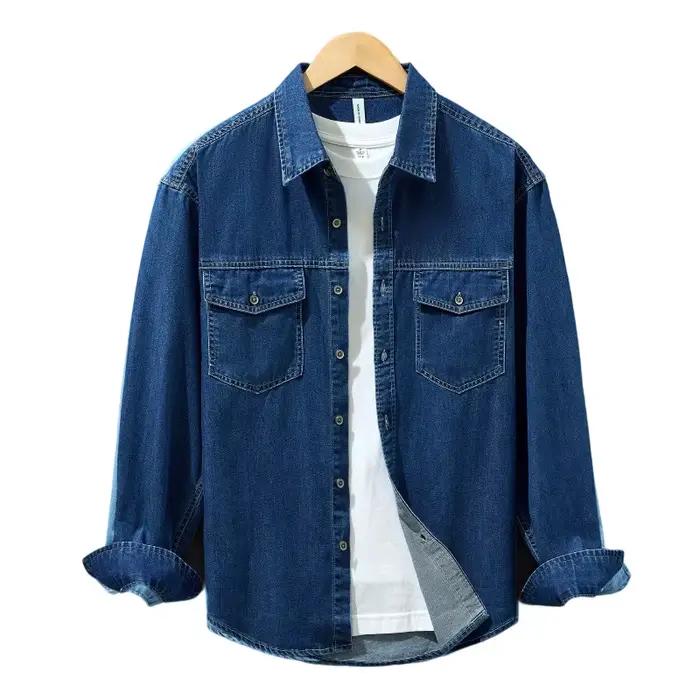Chemise en jean à manches longues pour homme 2026 – Nouvelle collection printemps-automne