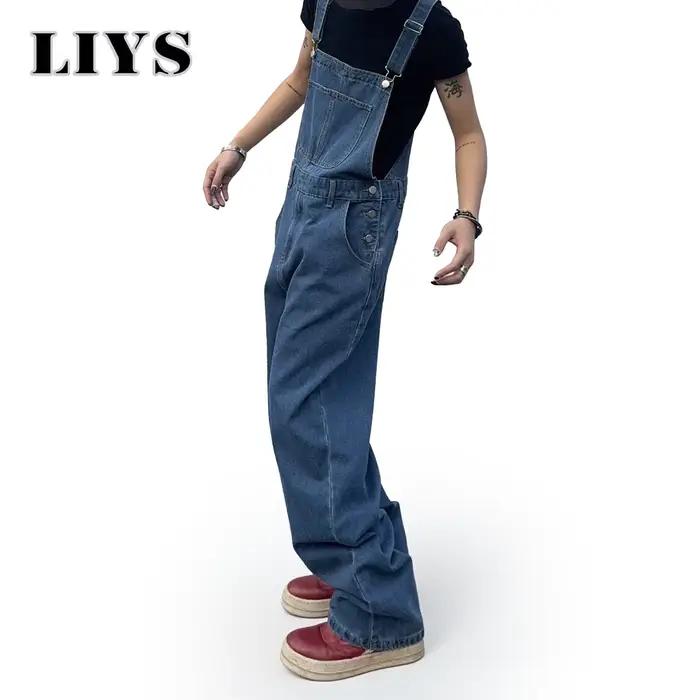 Salopette Homme Denim Bretelles Style Punk Polyvalente Polyester Viscose Visage Liberté Mode Casual Occasions Toutes Saisons