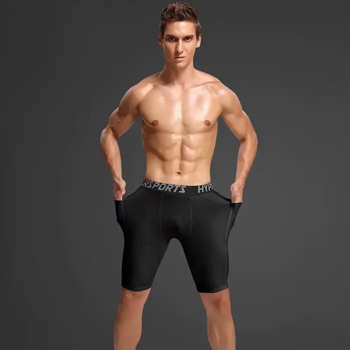Shorts d'entraînement de compression pour hommes