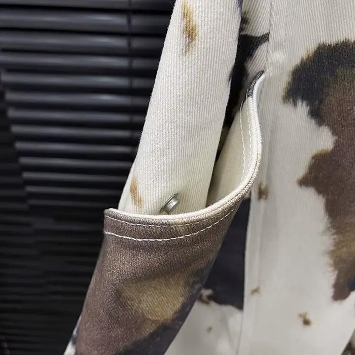 DEAT 2025 début automne nouveau Style ample motif contraste couleur jean pour femmes