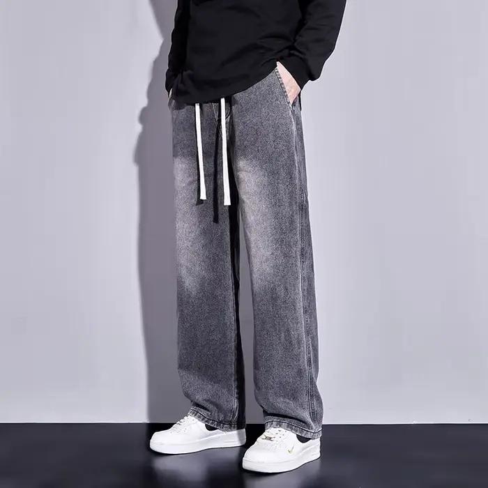 Jeans pour hommes – Nouvelle tendance été 2026 – Pantalon décontracté ample et polyvalent à jambe large et droite
