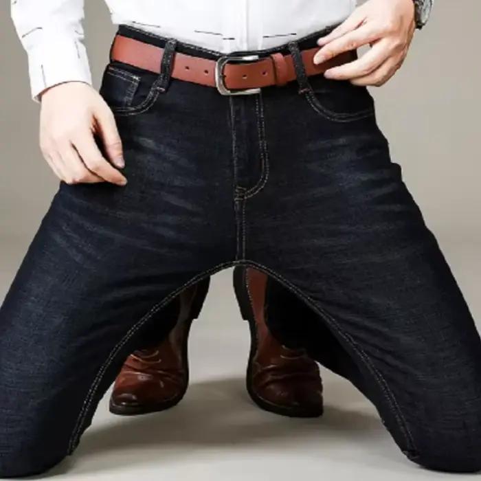 Nouveau Jean Classique Homme 2026 – Pantalon en Denim Noir Doux Style Biker pour Hommes – Tailles 32-38