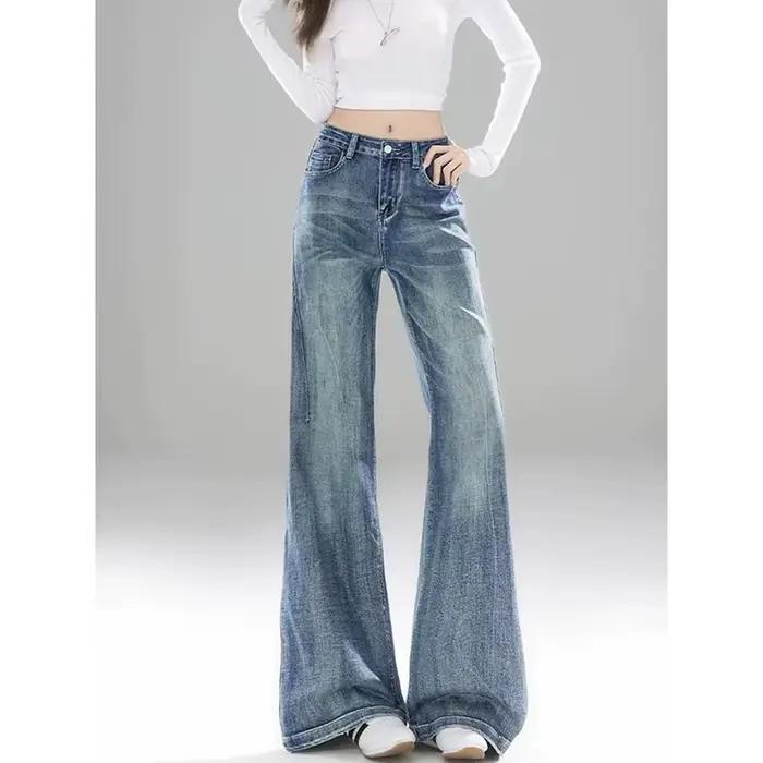 YIBASHU Jean évasé pour femme