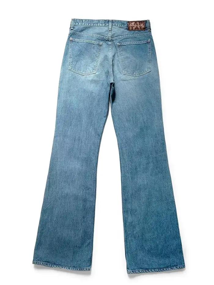 KAPITAL Hirata Kazuhiro Nouvelle Arrivée Jeans en Denim Bleu Clair Décontracté Style Japonais en Coton pour Hommes