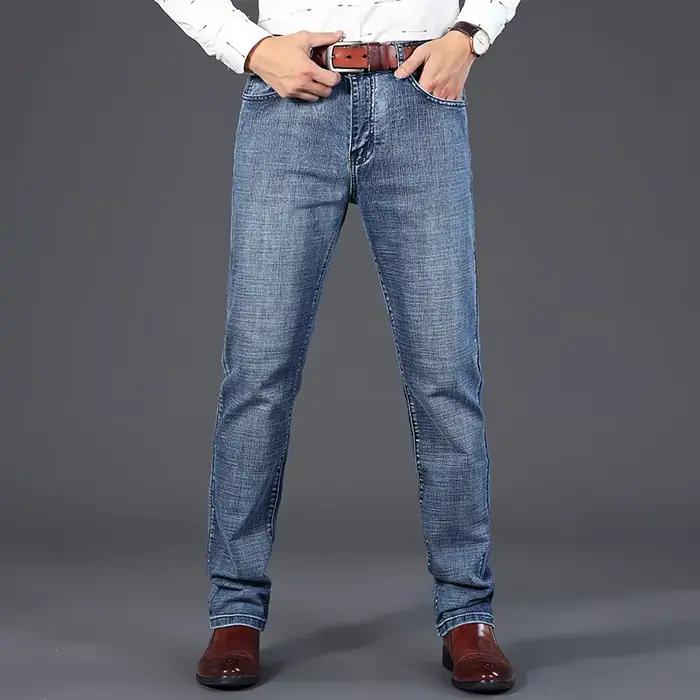 Wthinlee 8 modèles printemps automne affaires jean hommes décontracté droit Stretch mode classique travail Denim pantalon marque vêtements