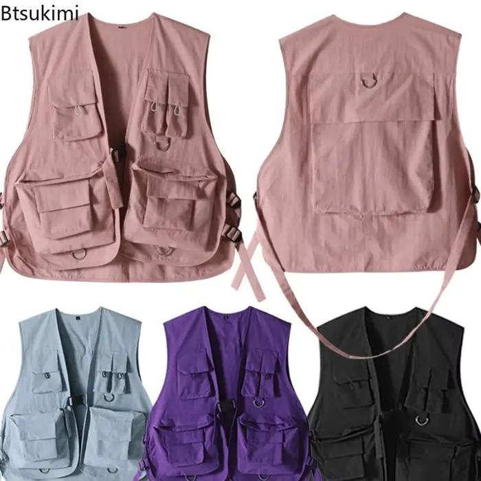 Gilets Cargo Multi-Poches Décontractés Hommes Femmes Polyvalents Avec Poches Pratiques Pour Toutes Les Saisons Occasions Spéciales