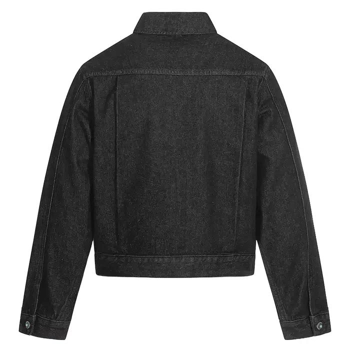 Veste en jean vintage pour homme avec boucle aviateur et boutons turquoise