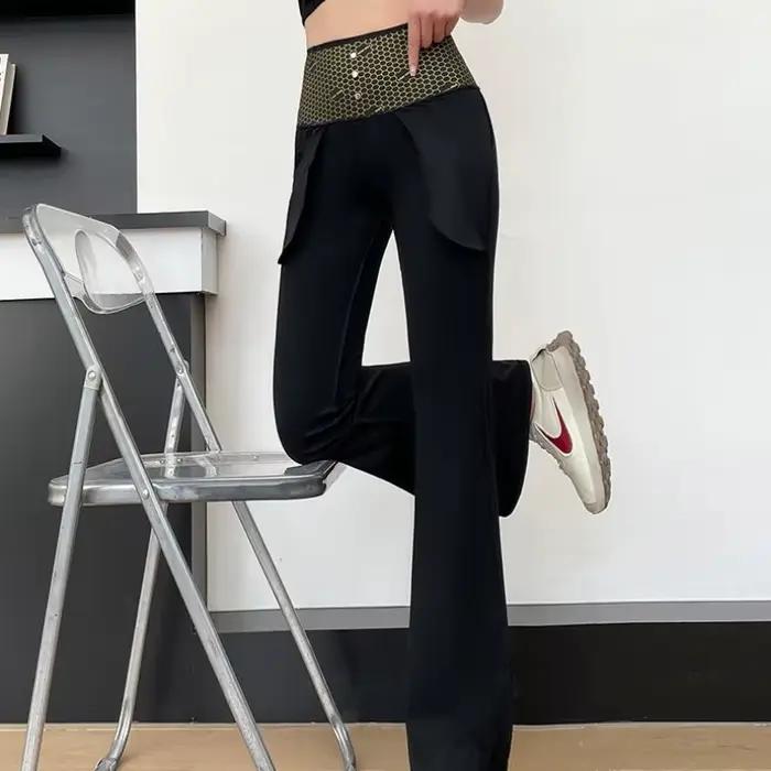 Nouveau Pantalon à cloche taille haute