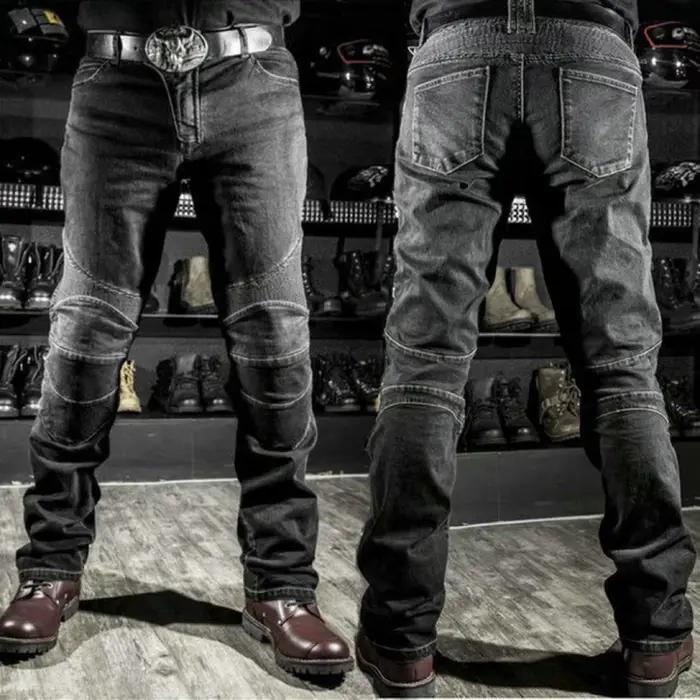Jean de Moto MOTOJSMT avec Protections Genoux et Hanches Pantalon de Motocross Anti-Chute pour Homme Occasions Extérieures