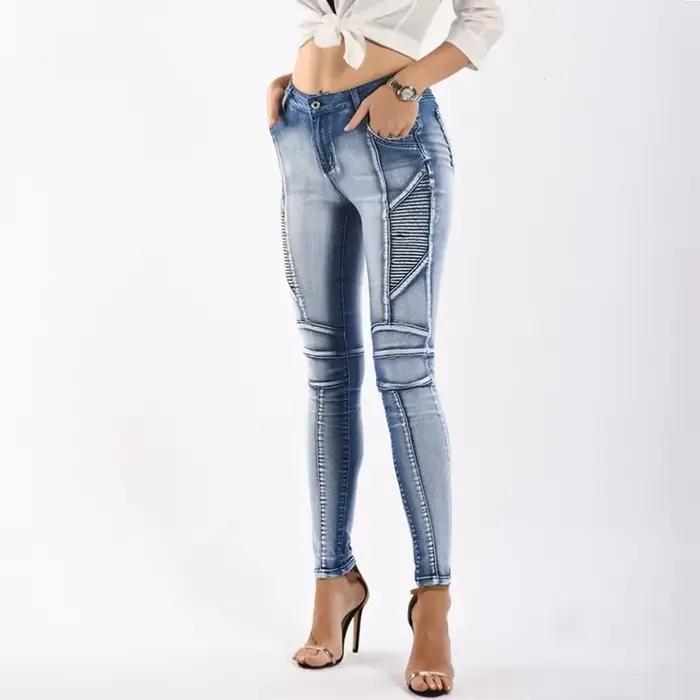 Jean Moto Biker pour Femme
