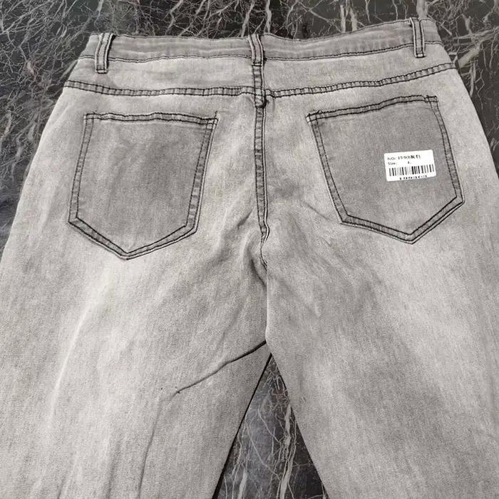 Nouveaux hommes maigre déchiré jean mode grille trou Endothecium patchs coupe ajustée Stretch décontracté Denim crayon