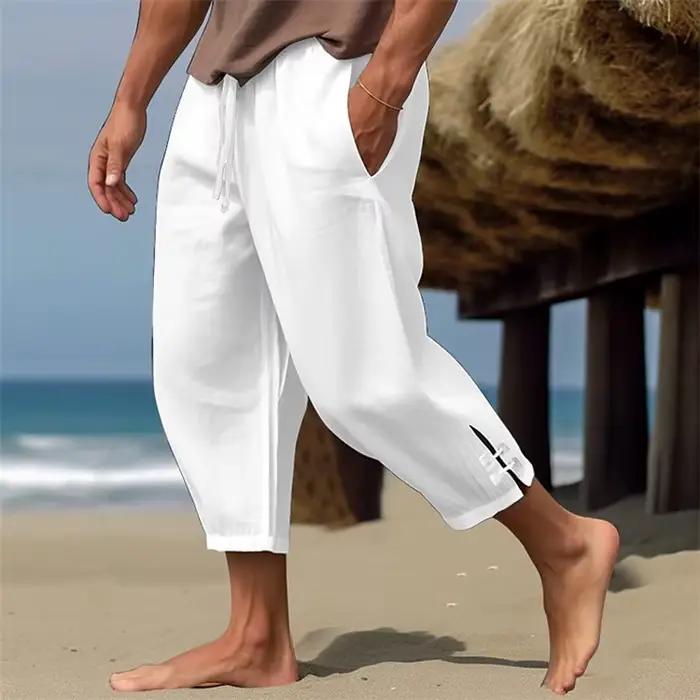 Pantalon court en lin pour hommes