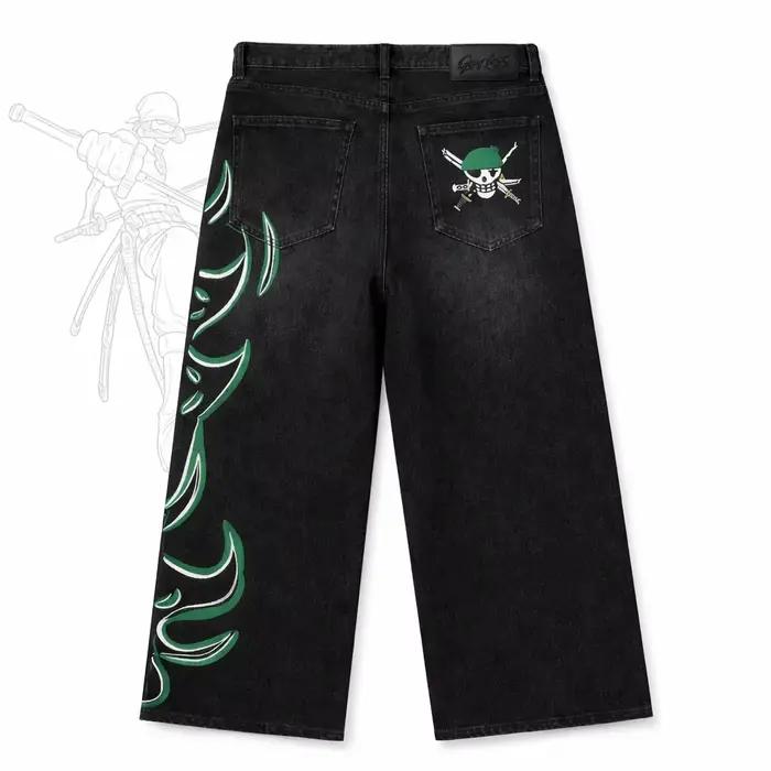 Jean Baggy Harajuku Zoro Y2K pour Femme