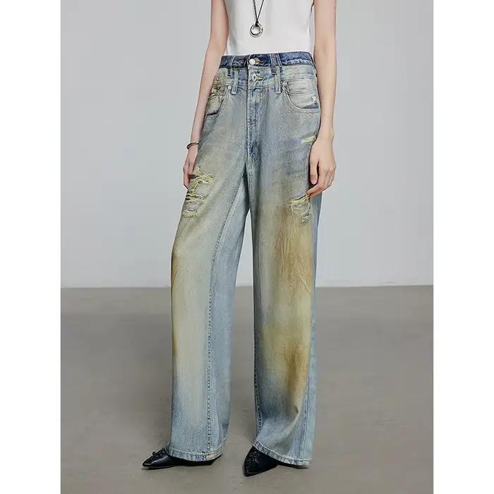 TOYOUTH femmes Denim Jean 2025 printemps nouveau pantalon Long 8518053