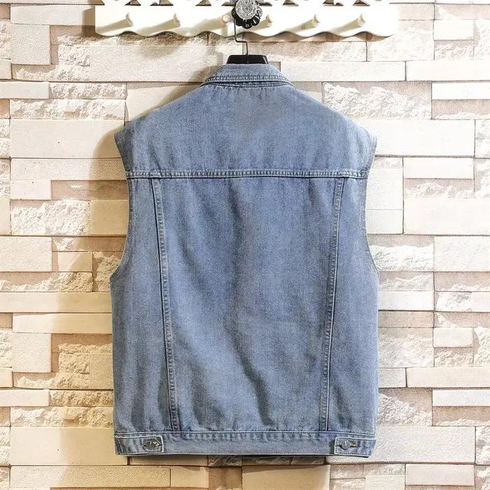 Nouveau Denim gilet hommes sans manches