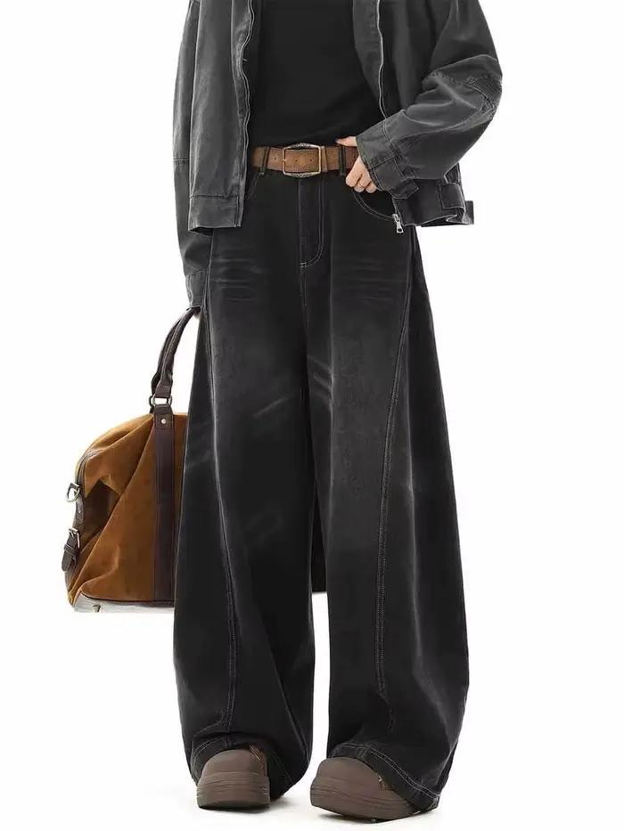 Femmes Y2k Jean Harajuku Vintage petit ami style Baggy Denim pantalon japonais années 2000