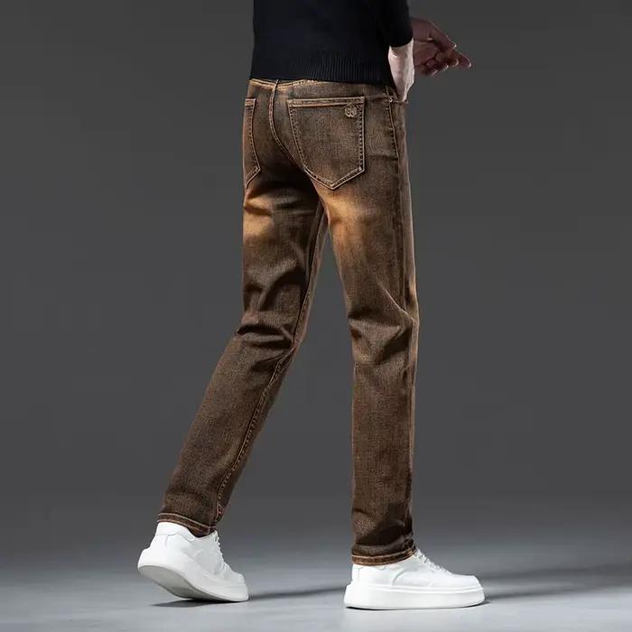 Jean élastique en coton Double cœur pour hommes