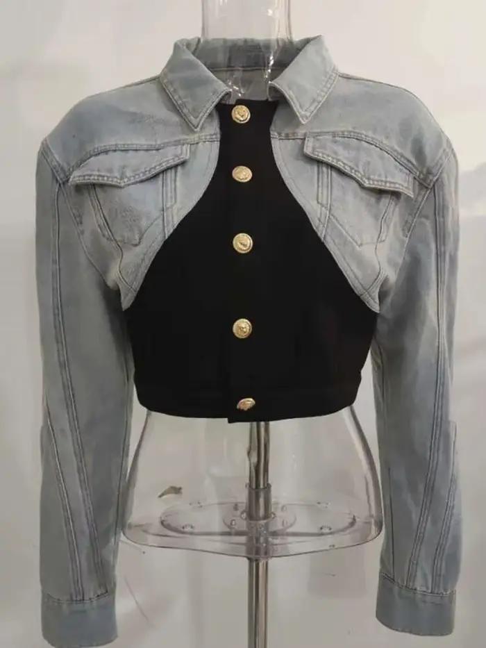 Jeans slim taille haute DEAT en denim patchwork pour femmes, occassions décontractées et stylées