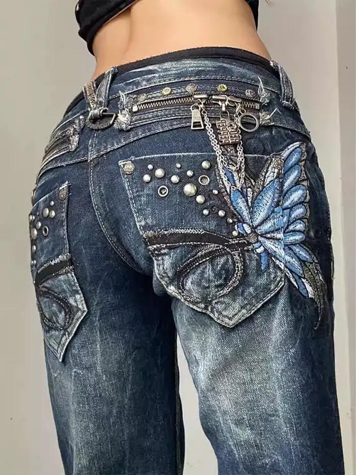 Jeans taille basse pour femmes