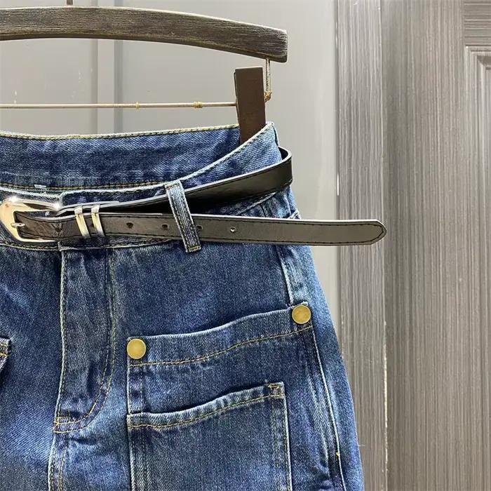 Jupe courte en Denim foncé pour femmes