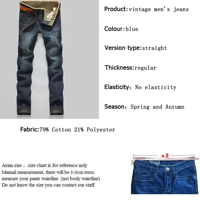 2025 Jeans décontractés hommes d'affaires jean droit pantalon en Denim extensible