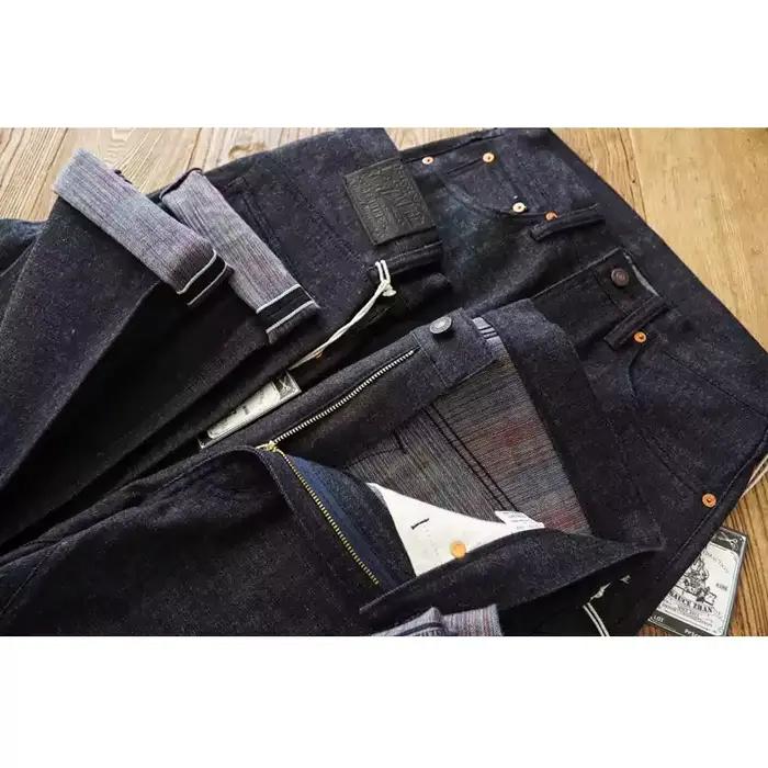 SAUCE ZHAN-Jean en denim à lisière sanforisé pour homme