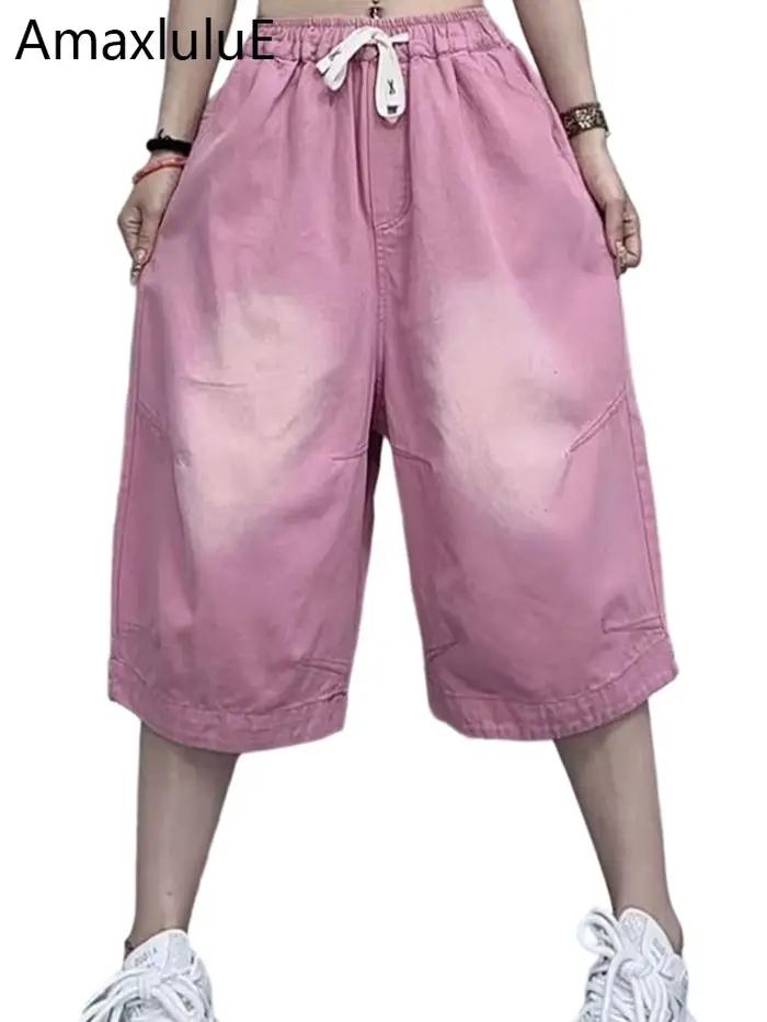Pantalon court ample vintage Amax LuluE en coton polyester pour femmes style punk été printemps occasions spéciales