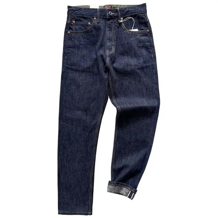 Jean en denim à lisière brute de 14oz pour hommes, style gothique, confortable, durable, adapté aux occasions quotidiennes et printanières