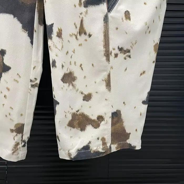 DEAT 2025 début automne nouveau Style ample motif contraste couleur jean pour femmes