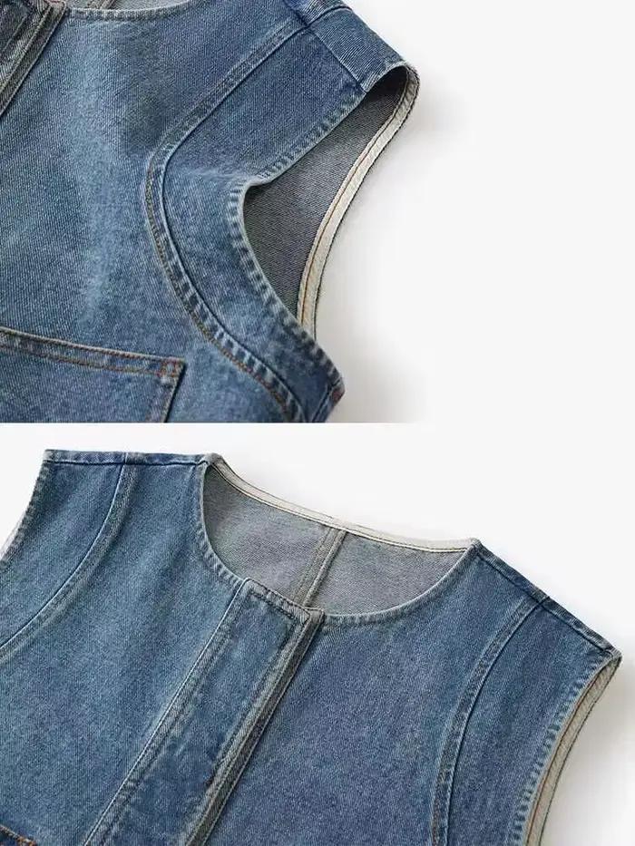 Gilet en jean pour femme