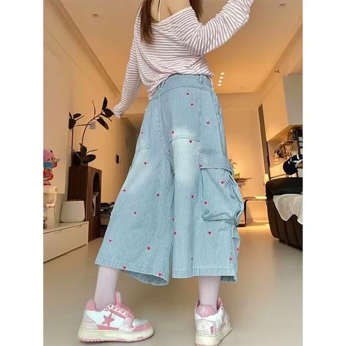 Jeans cargo vintage été années 90 pour femmes