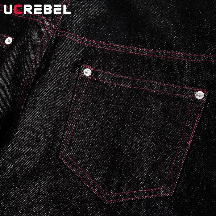 Jean foncé rétro pour hommes avec haut de poche et ample silhouette pantalon à jambes larges pour hommes style high street four seasons adaptable