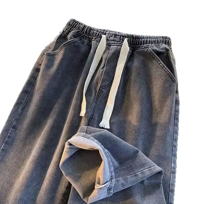 Jean ample tendance coupe droite pour homme – Style coréen