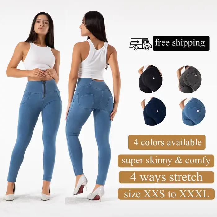 Shascullfites-Jean push-up en denim pour femme et homme