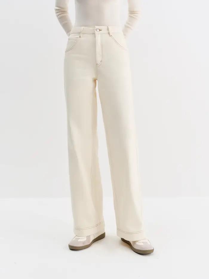 FSLE jean droit taille haute pour femmes hiver solide Simple tout-match 2025 nouveau pantalon polyvalent Long et court Style coréen