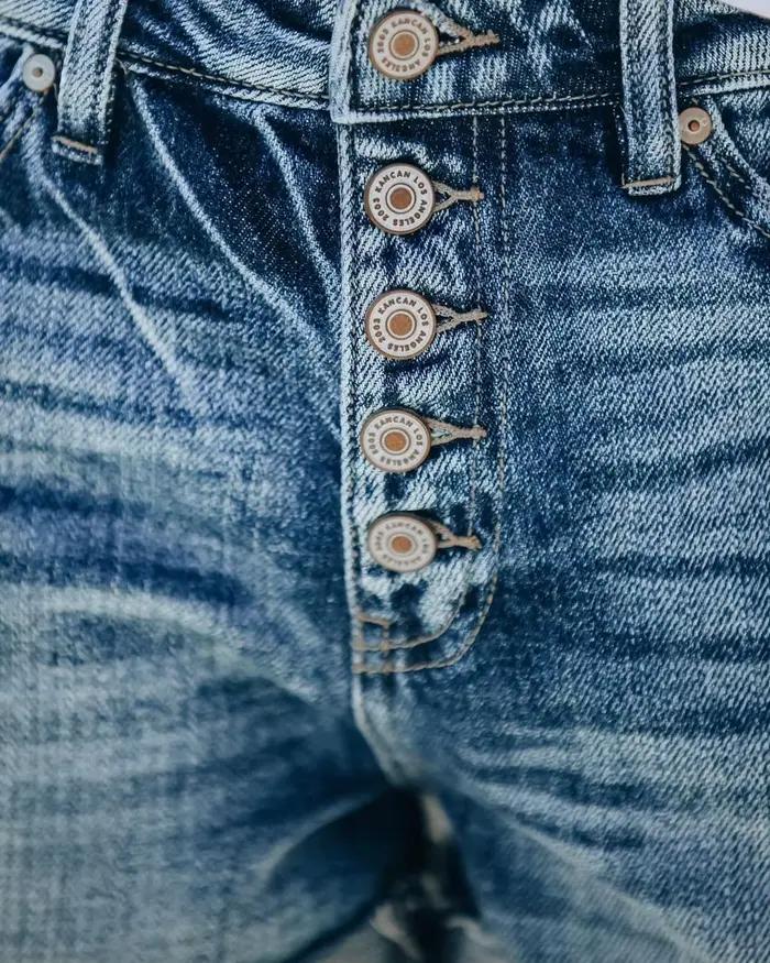 Vente chaude femme été denim Goals casual high audicurled jeans