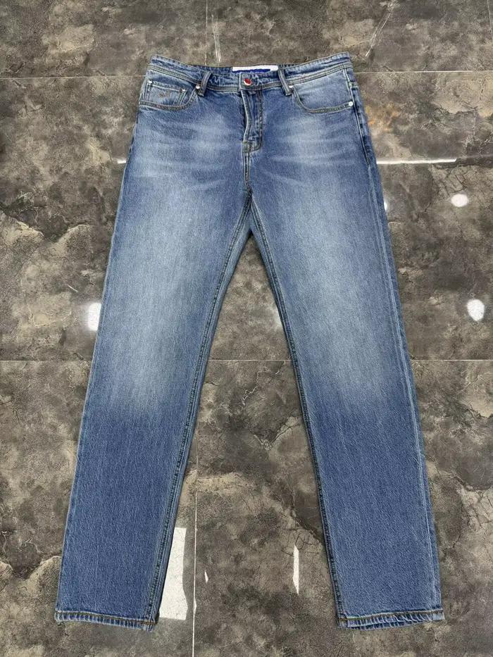 OECHSLI jean coton mince hommes 2026 printemps été nouveau extérieur qualité broderie confortable droit grande taille 29-40 pantalon