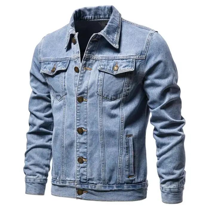 Veste en jean hommes mode moto