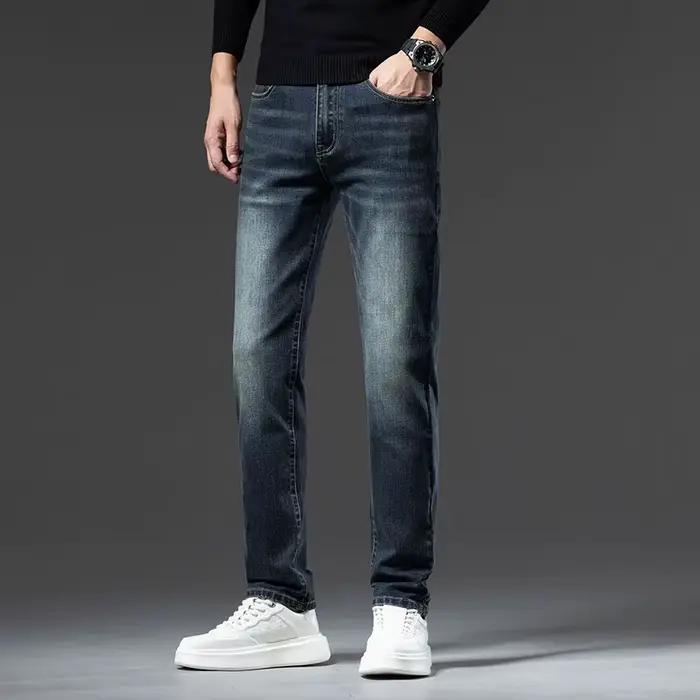 Jean élastique en coton Double cœur pour hommes