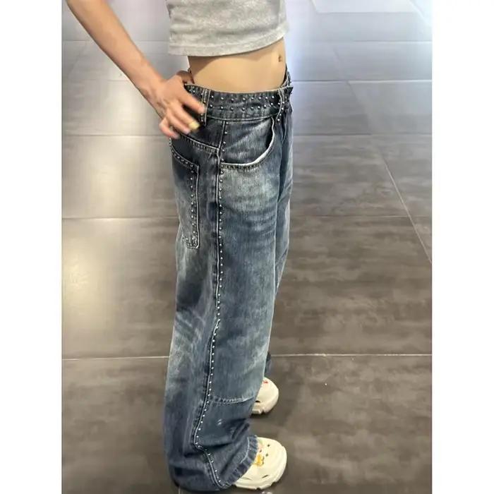 Jean déchiré Vintage bleu Y2k pour femme