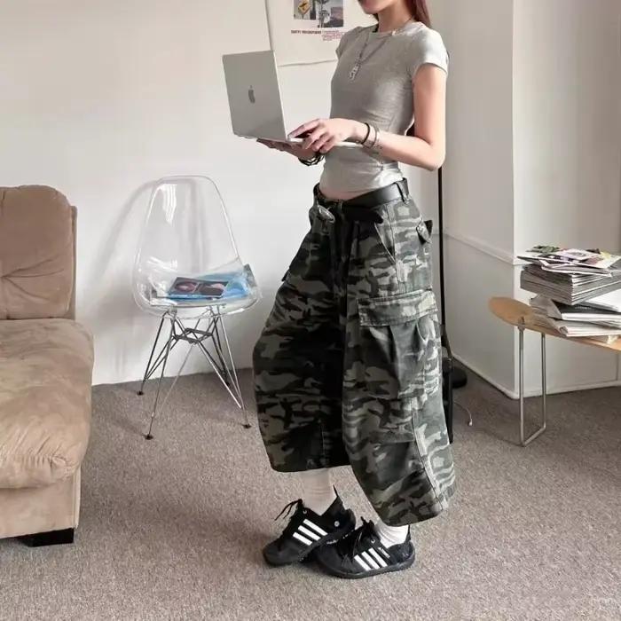 American CamSolomon-Jean denim à jambe droite pour femme