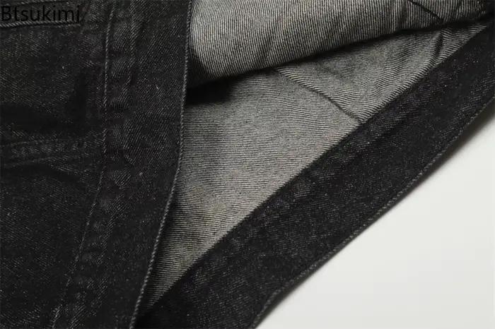 Nouvelle Veste en Jean Vintage pour Homme 2026 avec Boucle Aviateur et Boutons Turquoise – Manteau Décontracté Automne Style Rétro Américain Streetwear Noir Haut de Gamme