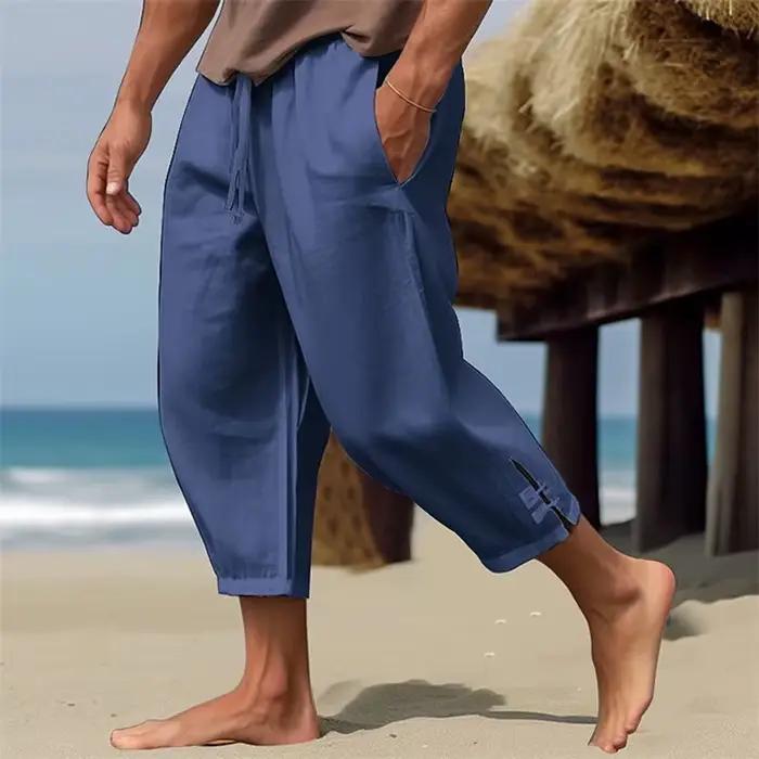 Pantalon court en lin pour hommes