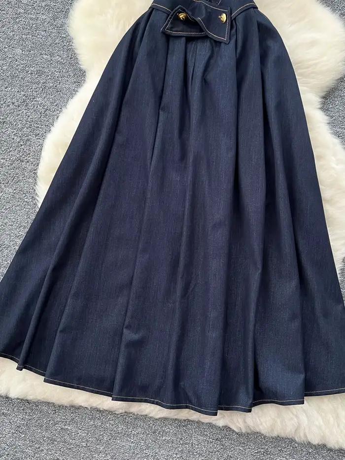 Robe longue en Denim pour femmes