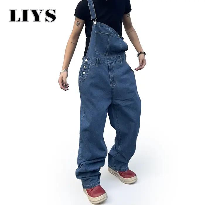 Salopette Homme Denim Bretelles Style Punk Polyvalente Polyester Viscose Visage Liberté Mode Casual Occasions Toutes Saisons