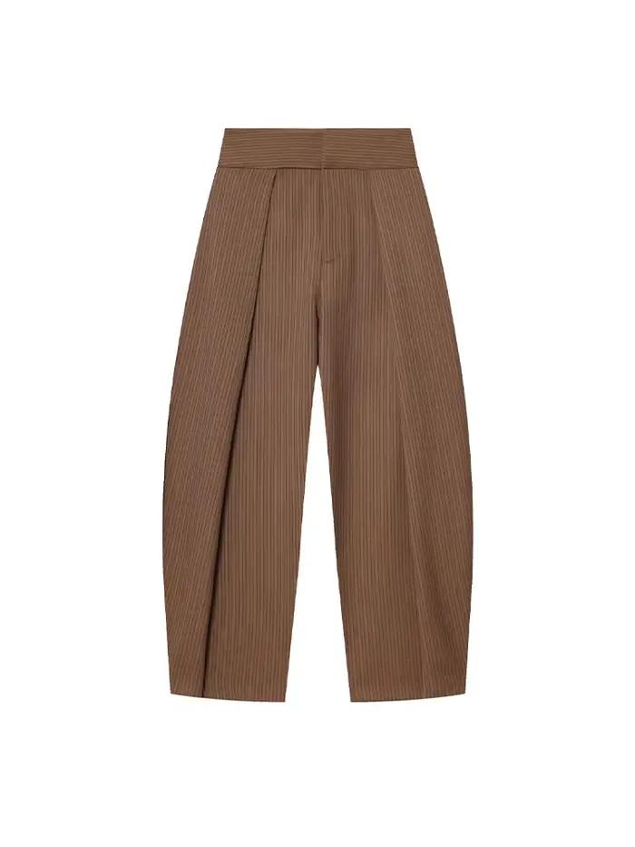 Pantalon plissé élégant vintage pour femme HH
