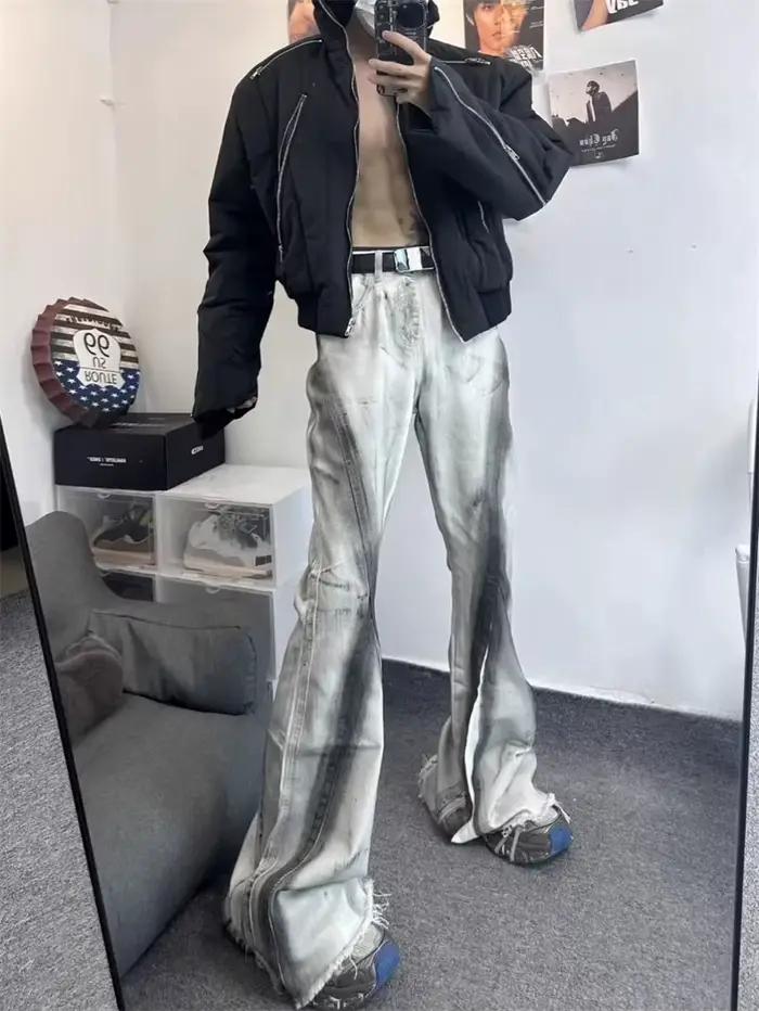 Jean sale pour hommes, Style rétro lourd