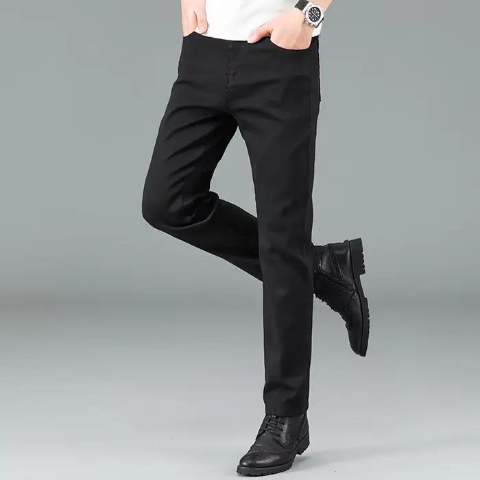 Jean Slim noir pur pour hommes