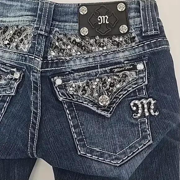 Y2K Bootcut jean femmes vêtements Harajuku bleu Bling bouton rabat poches